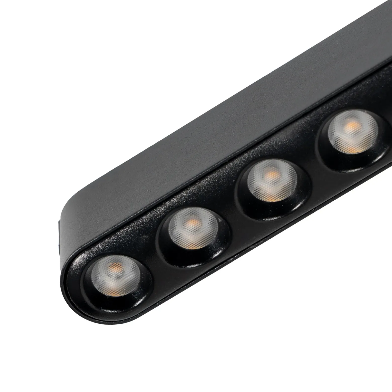 Lindby tira LED 48V Lumaro,negro,12 puntos,2,4cm,atenuable