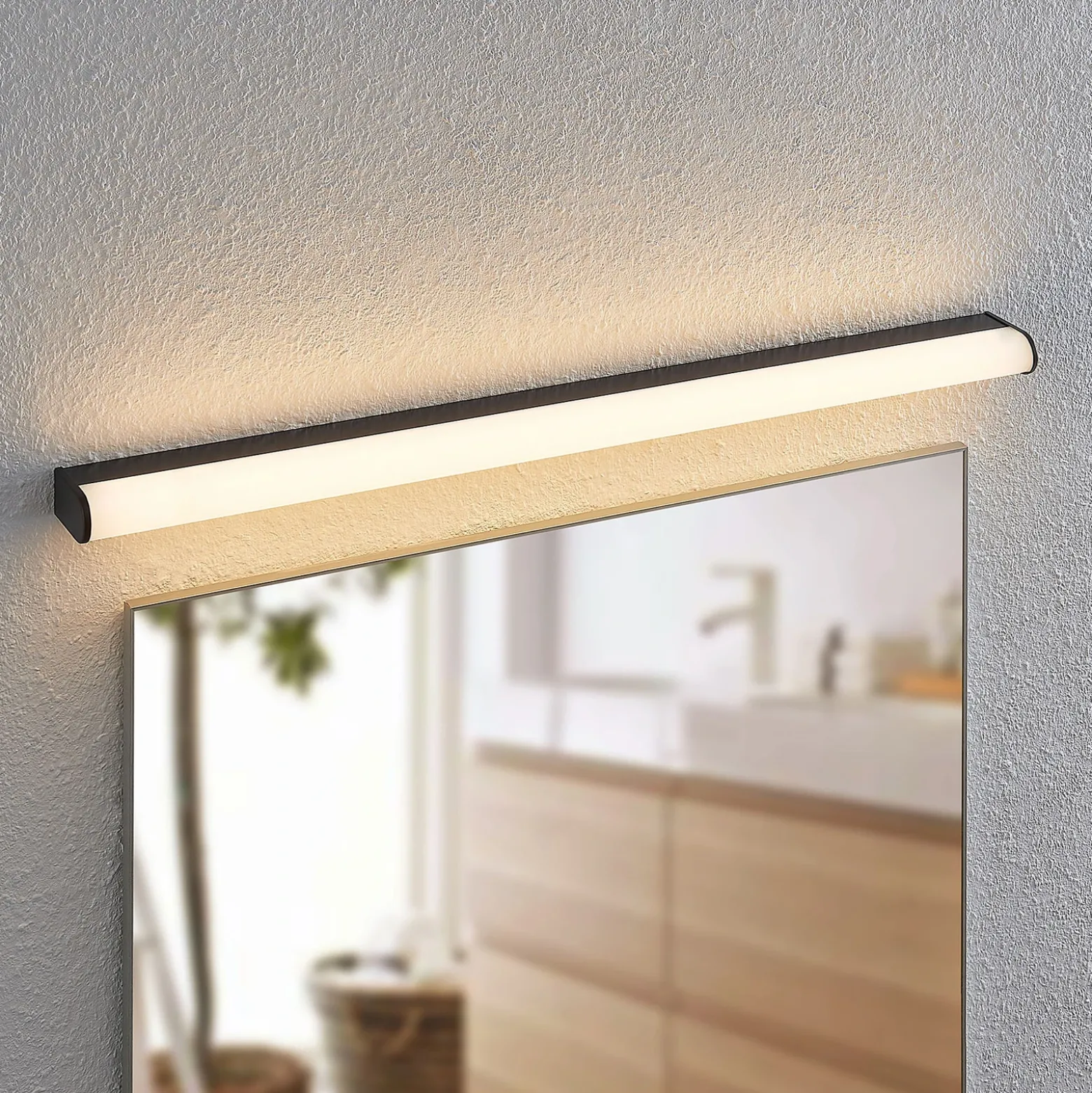 Lindby Ulisan aplique LED de baño, redondo 88,8 cm