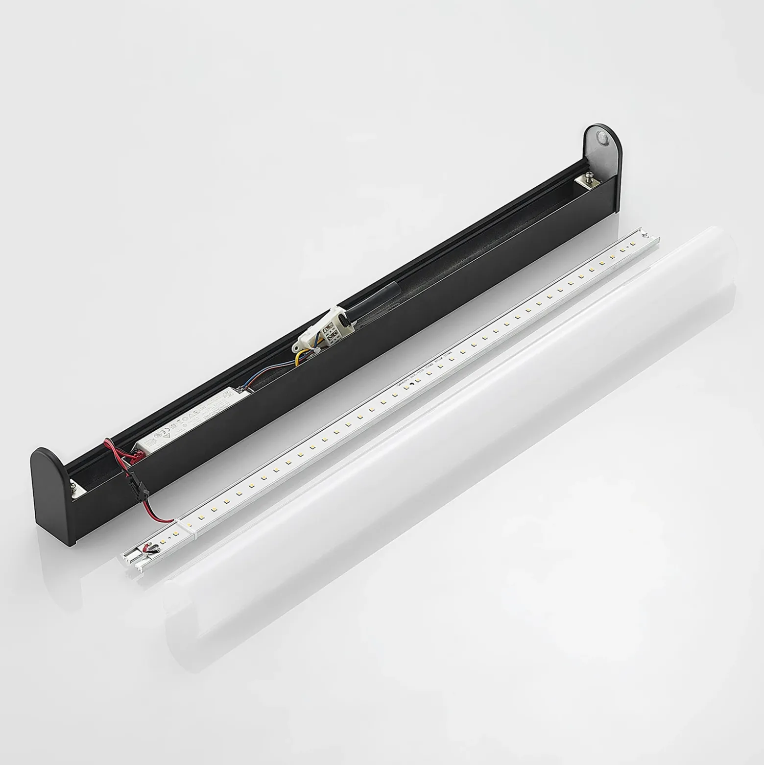 Lindby Ulisan aplique LED de baño, redondo 58,8 cm