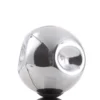 Lindby Valentina lámpara de mesa, E27, gris humo, cristal, Ø 25 cm