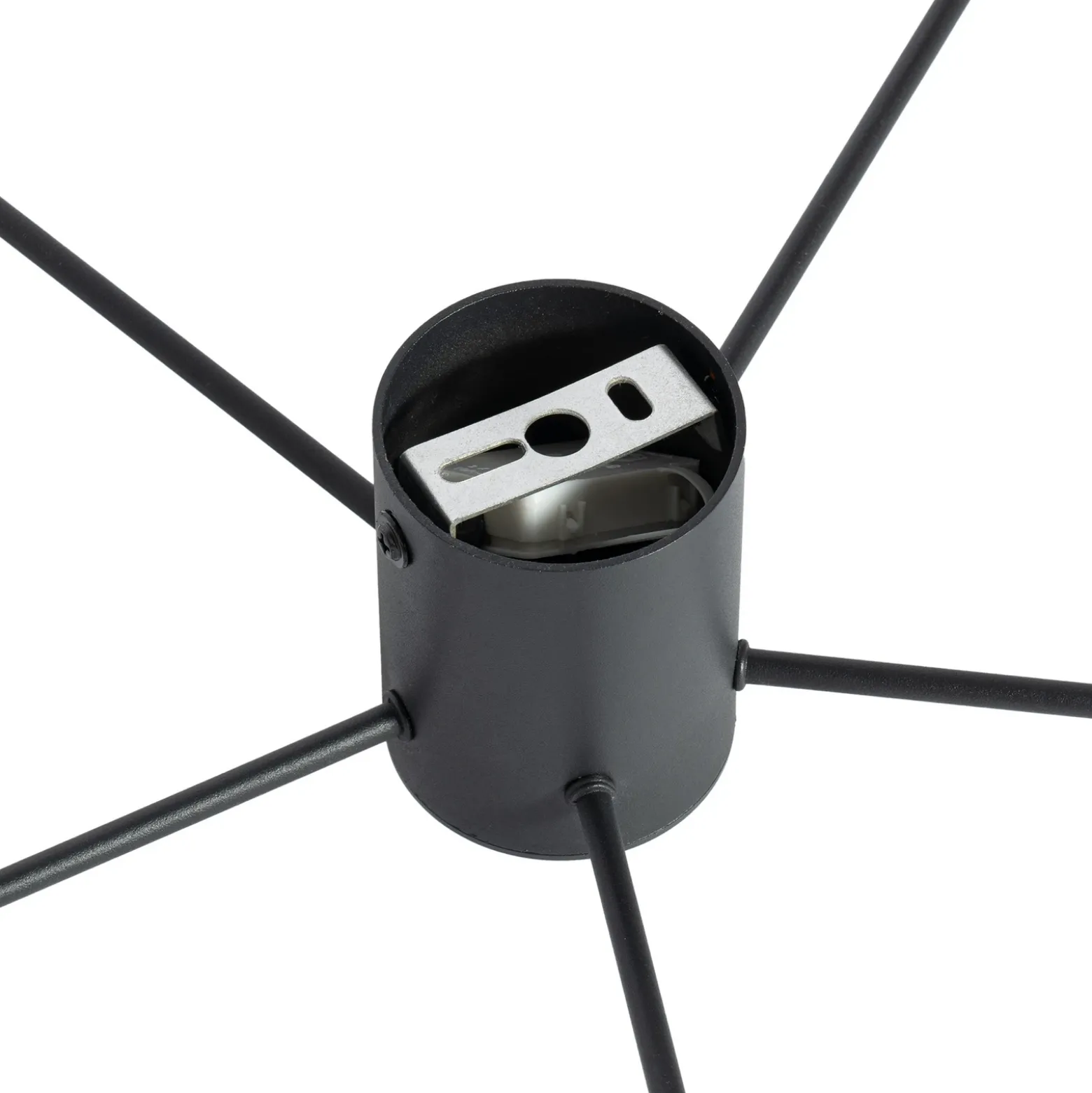 Lindby Valisa plafón, negro, 5 luces