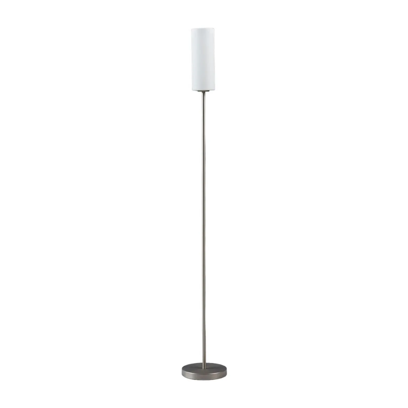 Lindby Vinsta lámpara de pie, altura 153 cm, blanco, cristal, metal