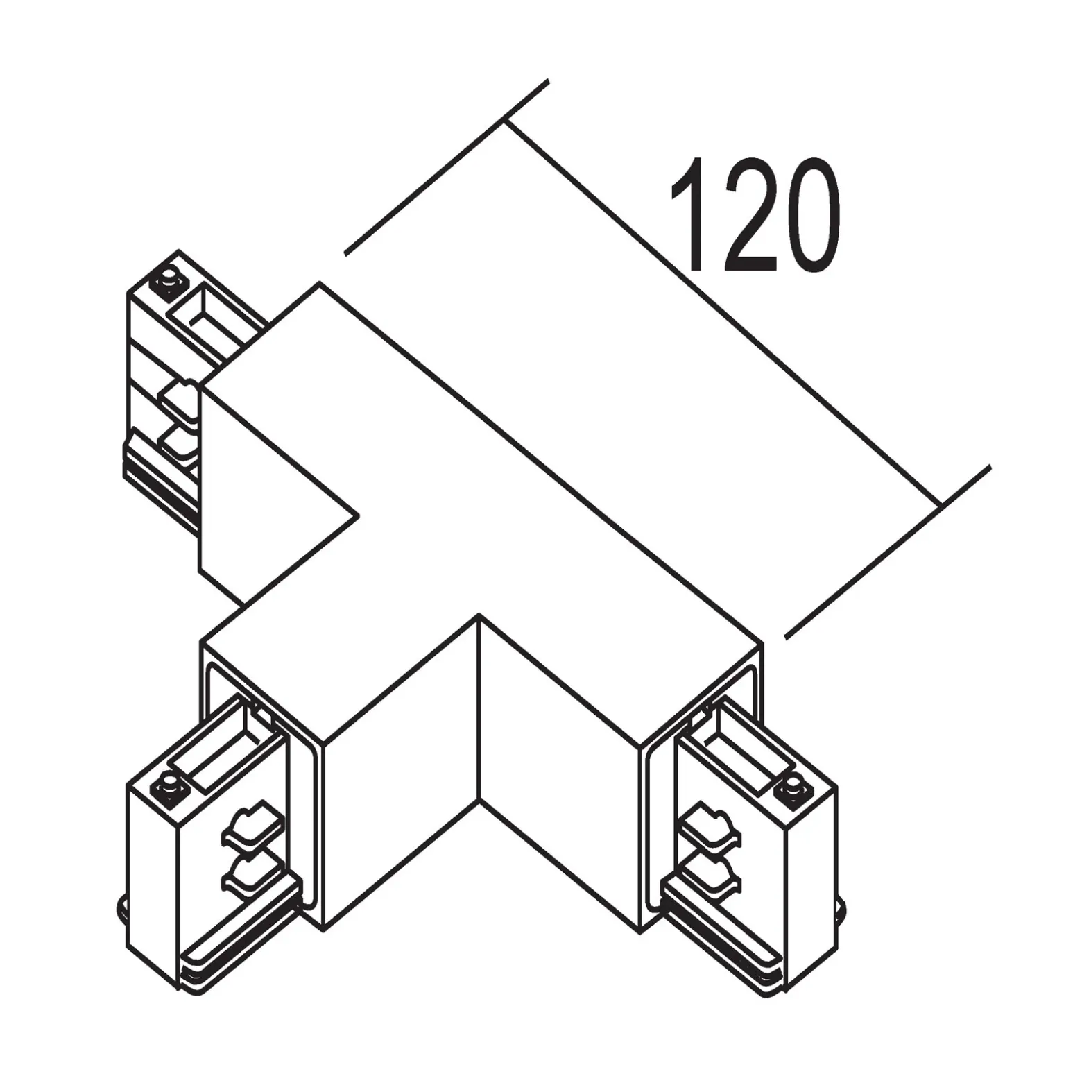 Link conector en T Ivela tierra izquierda, blanco