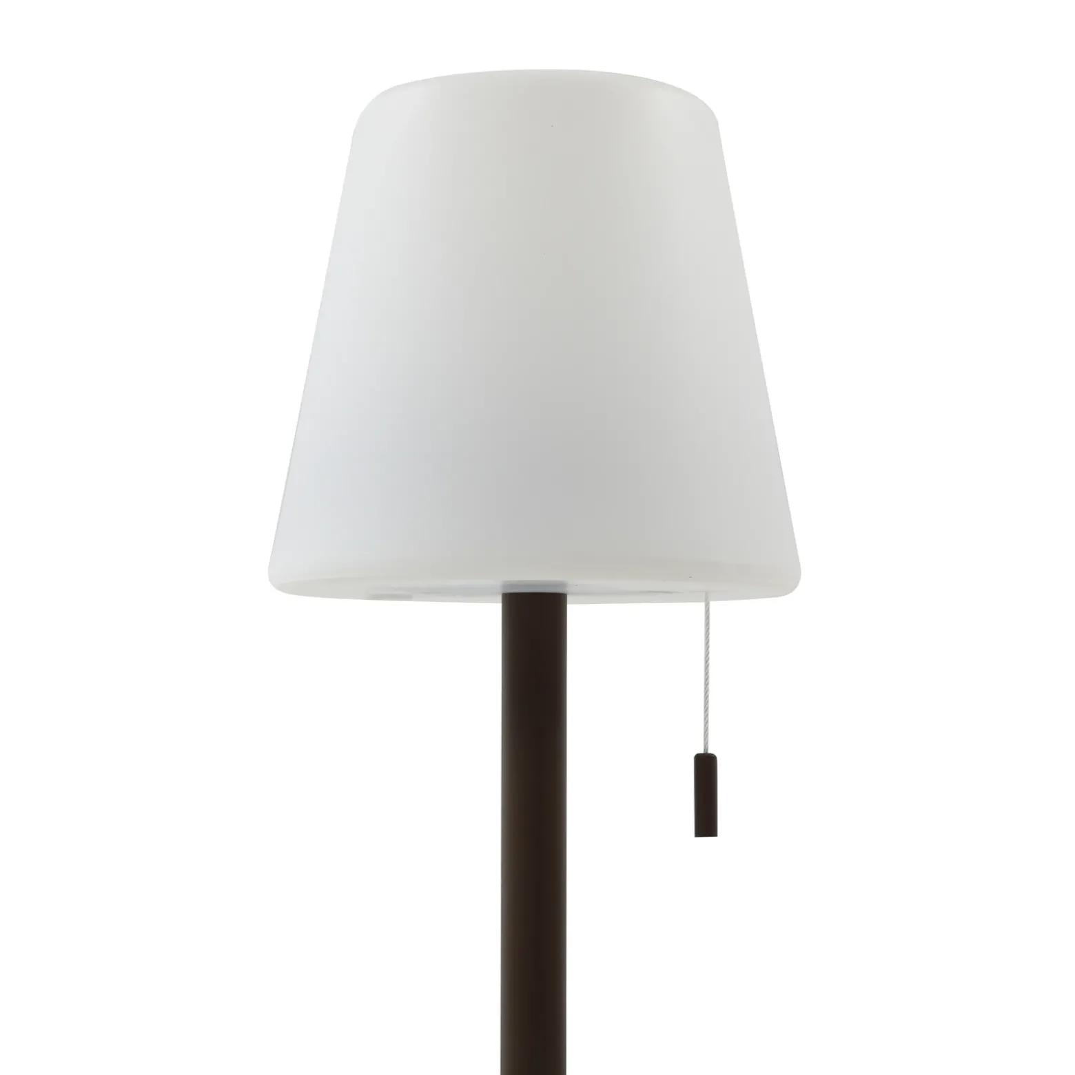 Linterna LED recargable Azalea de Lindby, blanca/marrón, 45 cm, CCT, IP44