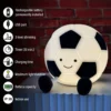 Linterna LED recargable «Fútbol Kalle», blanca y negra, 14 cm de largo