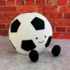 Linterna LED recargable «Fútbol Kalle», blanca y negra, 14 cm de largo