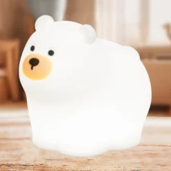Linterna LED recargable Knut, blanca, longitud 12 cm, silicona