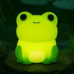 Linterna LED recargable Willi, verde, altura 11 cm, silicona