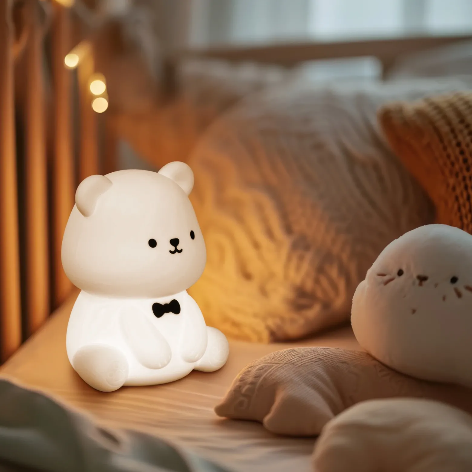 Linterna recargable LED Karl, blanca, altura 13 cm, silicona