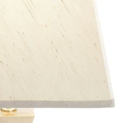 Llamativa lámpara de sobremesa Deco, base dorada