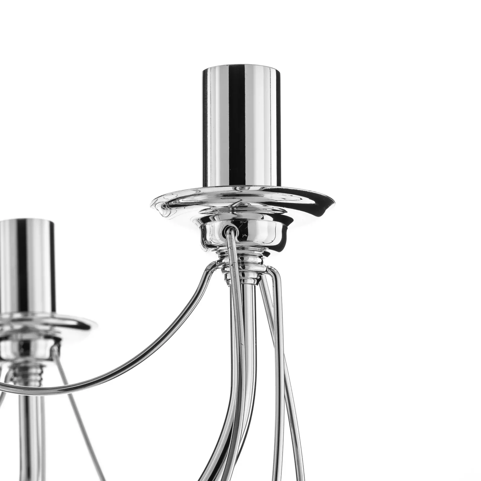 Lámpara araña Retro plata 6 luces suspensión 75 cm