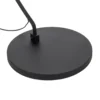 Lámpara arqueada Jonera de Lindby, negra, metal, E27, altura 185 cm