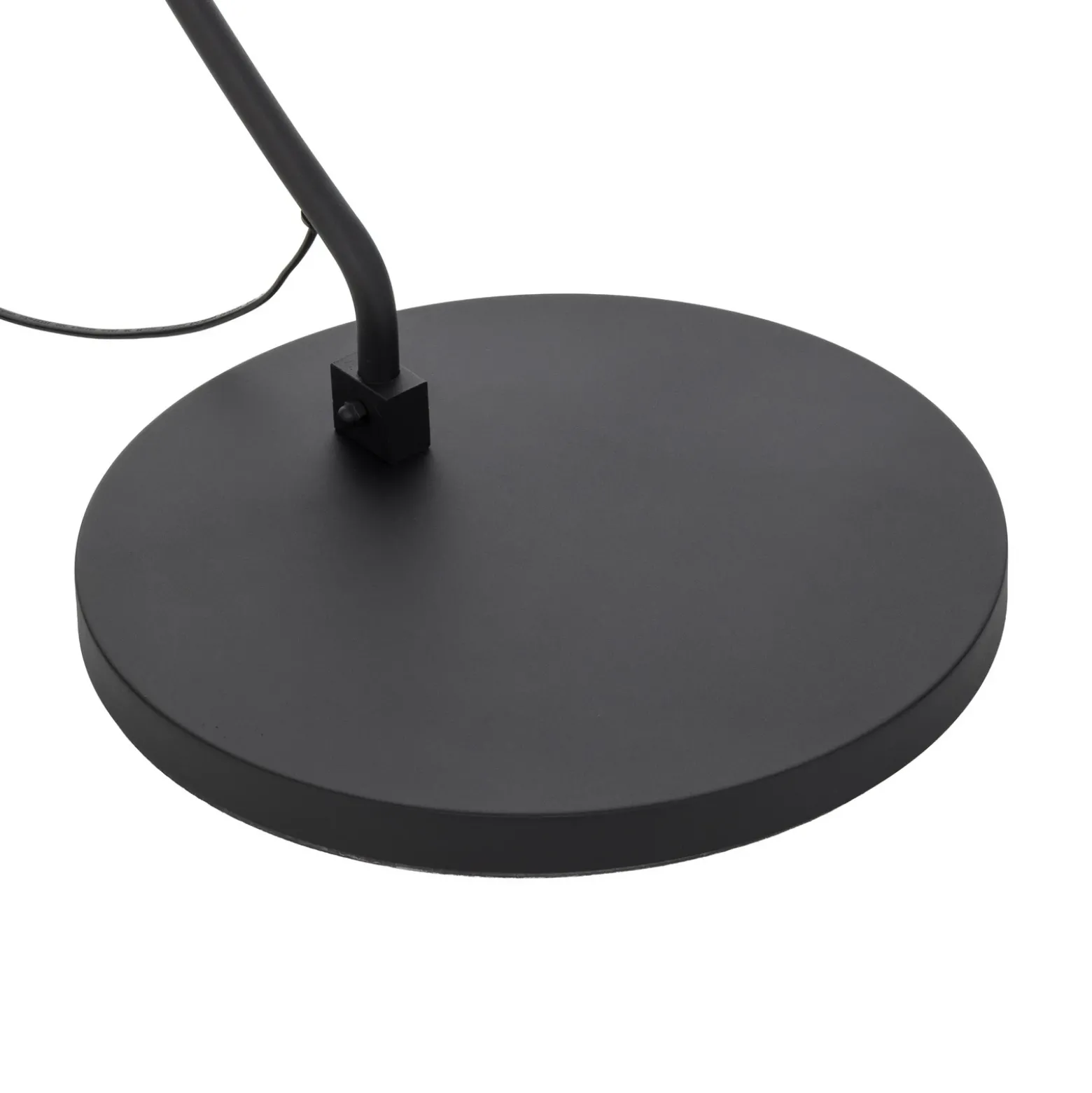 Lámpara arqueada Jonera de Lindby, negra, metal, E27, altura 185 cm