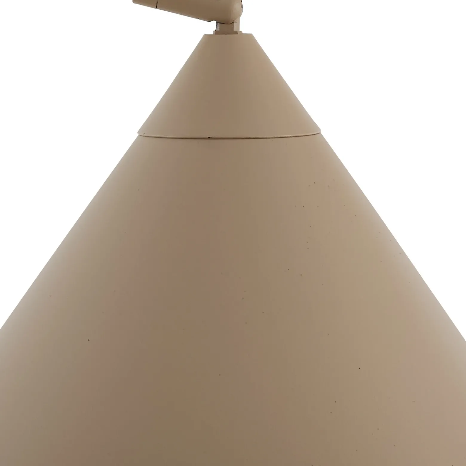 Lámpara arqueada Lindby Triangolo, beige, altura 195 cm, metal, E27