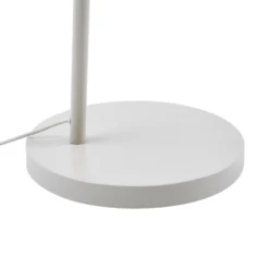 Lámpara arqueada Lindby Valdorin, beige, papel, 195 cm, IP20