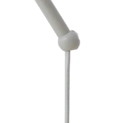 Lámpara arqueada Lindby Valdorin, beige, papel, 195 cm, IP20