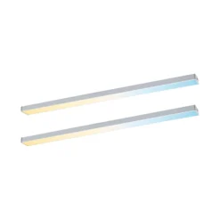 Lámpara bajo mueble Paulmann Inline, ampliación 2x, cromada, 35 cm, CCT