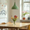 Lámpara colgante Adash, verde menta, metal, Ø 26 cm, E27