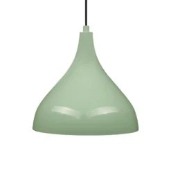 Lámpara colgante Adash, verde menta, metal, Ø 26 cm, E27