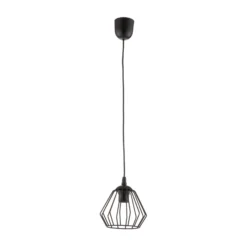Lámpara colgante Agat negro, 1 luz
