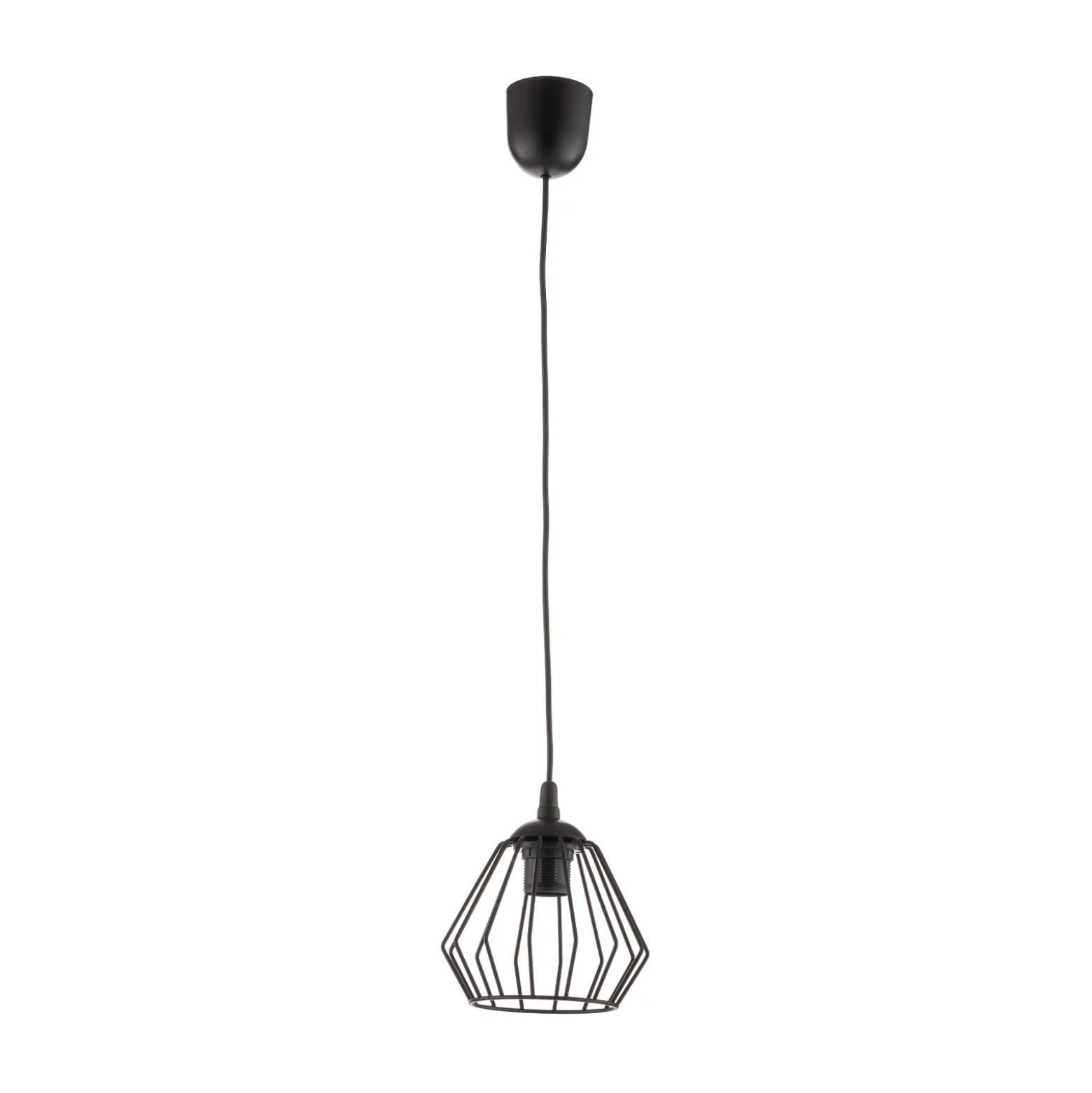 Lámpara colgante Agat negro, 1 luz