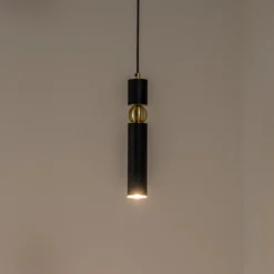 Lámpara colgante Alas, negro, metal, suspensión 135 cm, GU10