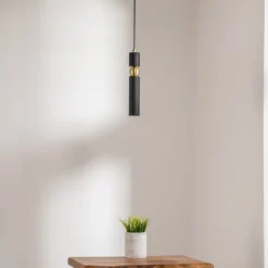 Lámpara colgante Alas, negro, metal, suspensión 135 cm, GU10