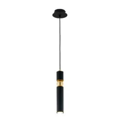 Lámpara colgante Alas, negro, metal, suspensión 135 cm, GU10
