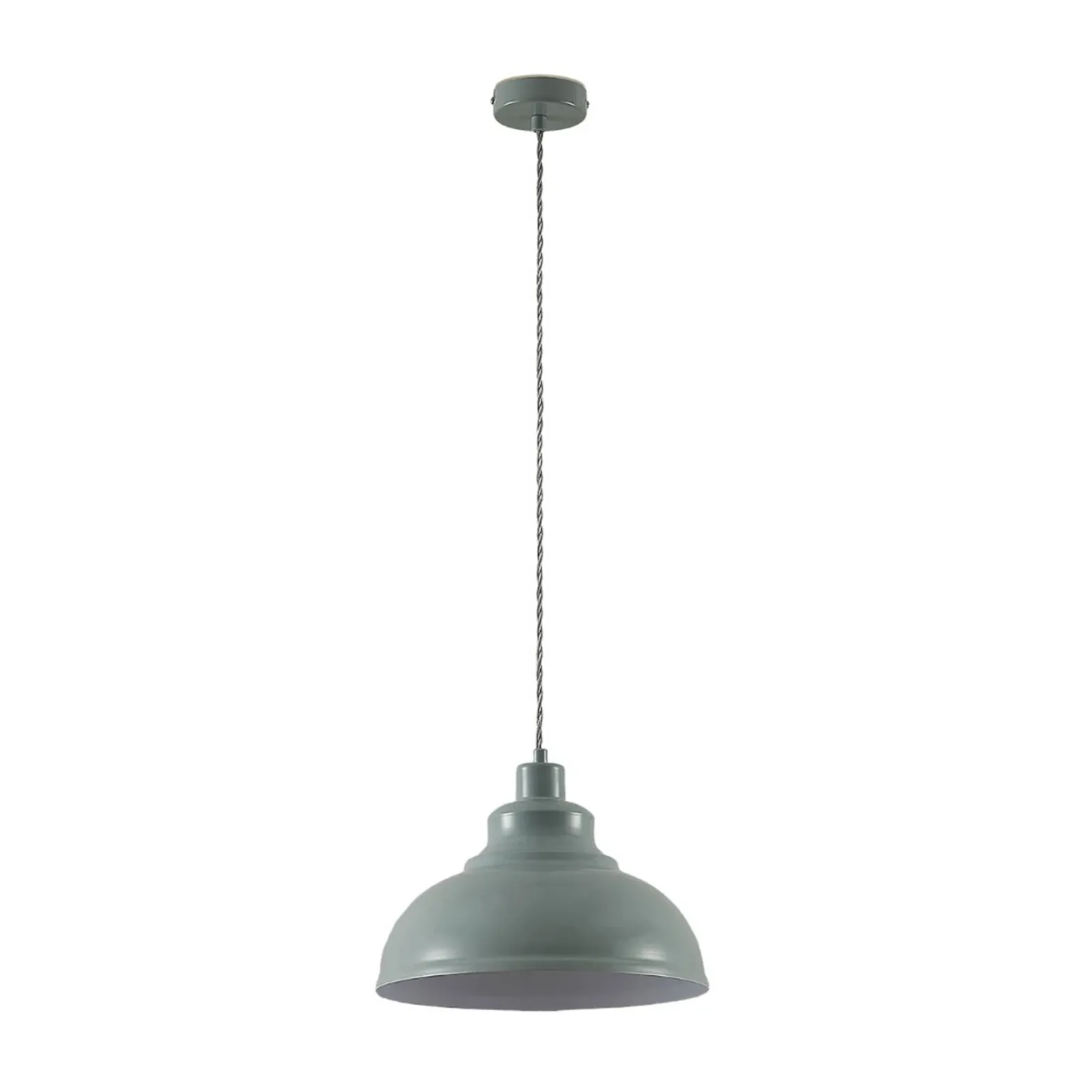 Lámpara colgante Albertine, metal, azul celeste