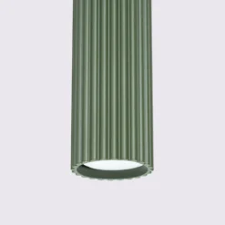 Lámpara colgante ALORA, verde oliva, Ø 8 cm, metal, GU10