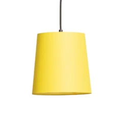 Lámpara colgante Amilia de Lindby, de tela, 5 luces, rojo/gris/amarillo, E27