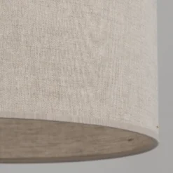 Lámpara colgante Amura, beige/arena, tela, Ø 25 cm, E27