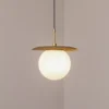 Lámpara colgante Anemon, dorada, cristal, Ø 30 cm, E27