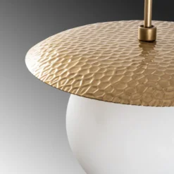 Lámpara colgante Anemon, dorada, cristal, Ø 30 cm, E27