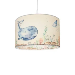 Lámpara colgante 25/40 Animales marinos, Ø 38 cm, colorida, plástico
