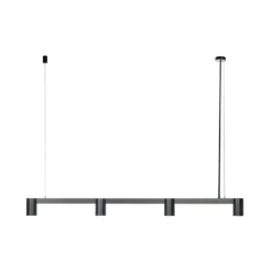 Lámpara colgante Arcchio Brinja, negro, 120 cm, 4 luces, GU10