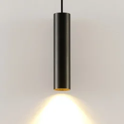 Lámpara colgante Arcchio Ejona, altura 27 cm, negra, aluminio
