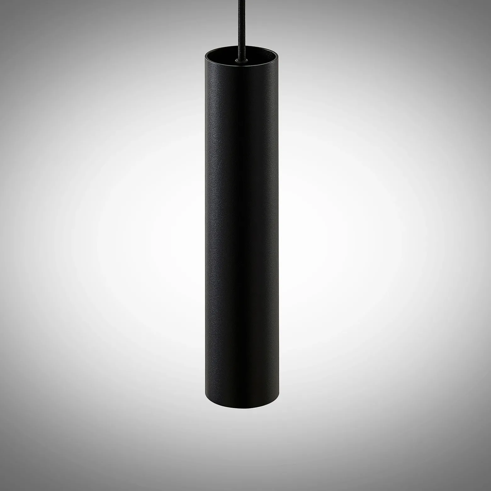 Lámpara colgante Arcchio Ejona, altura 27 cm, negra, aluminio
