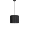 Lámpara colgante Aria, negro, microfibra, E27
