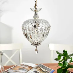 Lámpara colgante Arila, vidrio cristal, Ø 25 cm