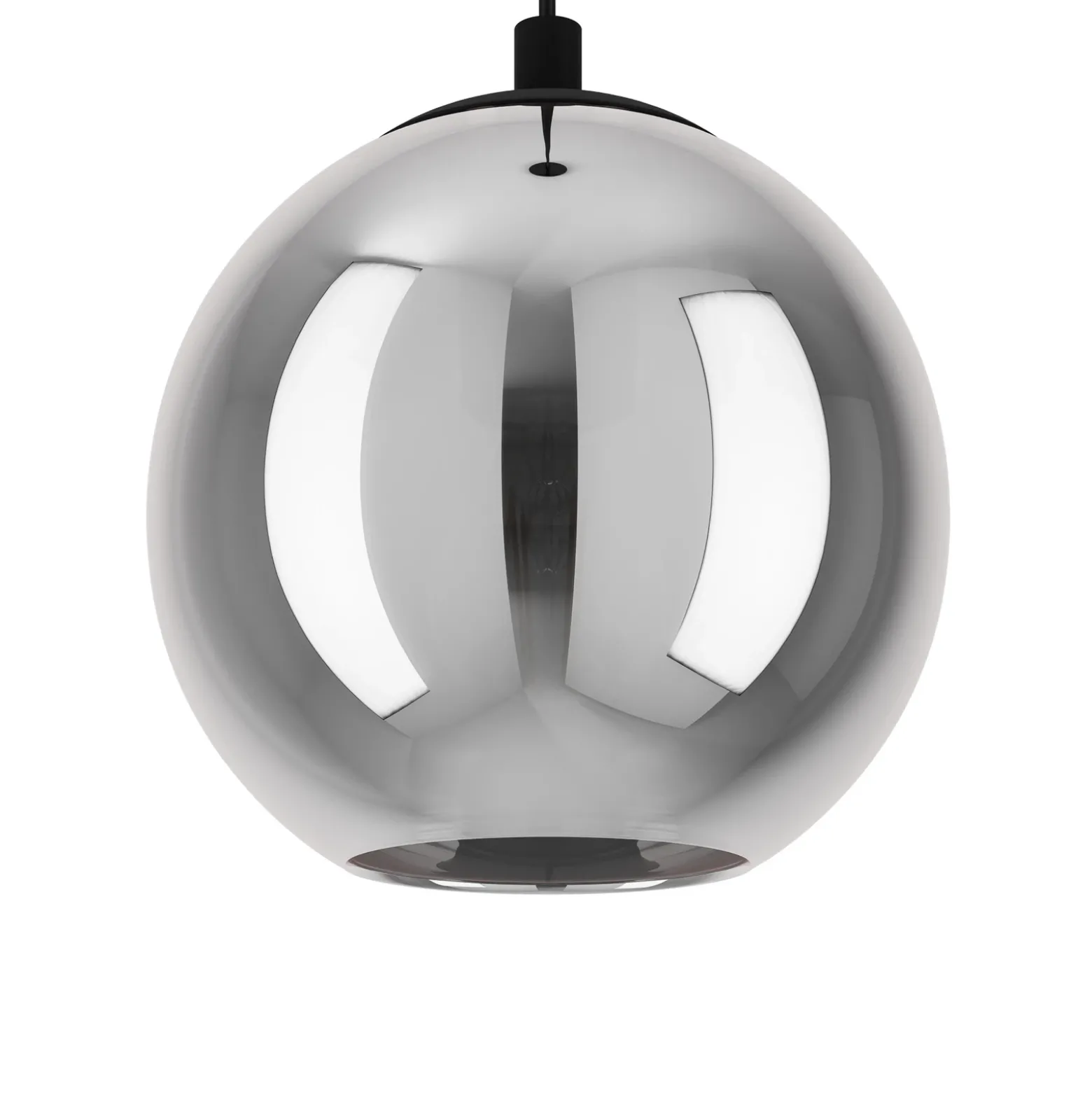 Lámpara colgante Ariscani, gris humo, Ø 20 cm, cristal, E27