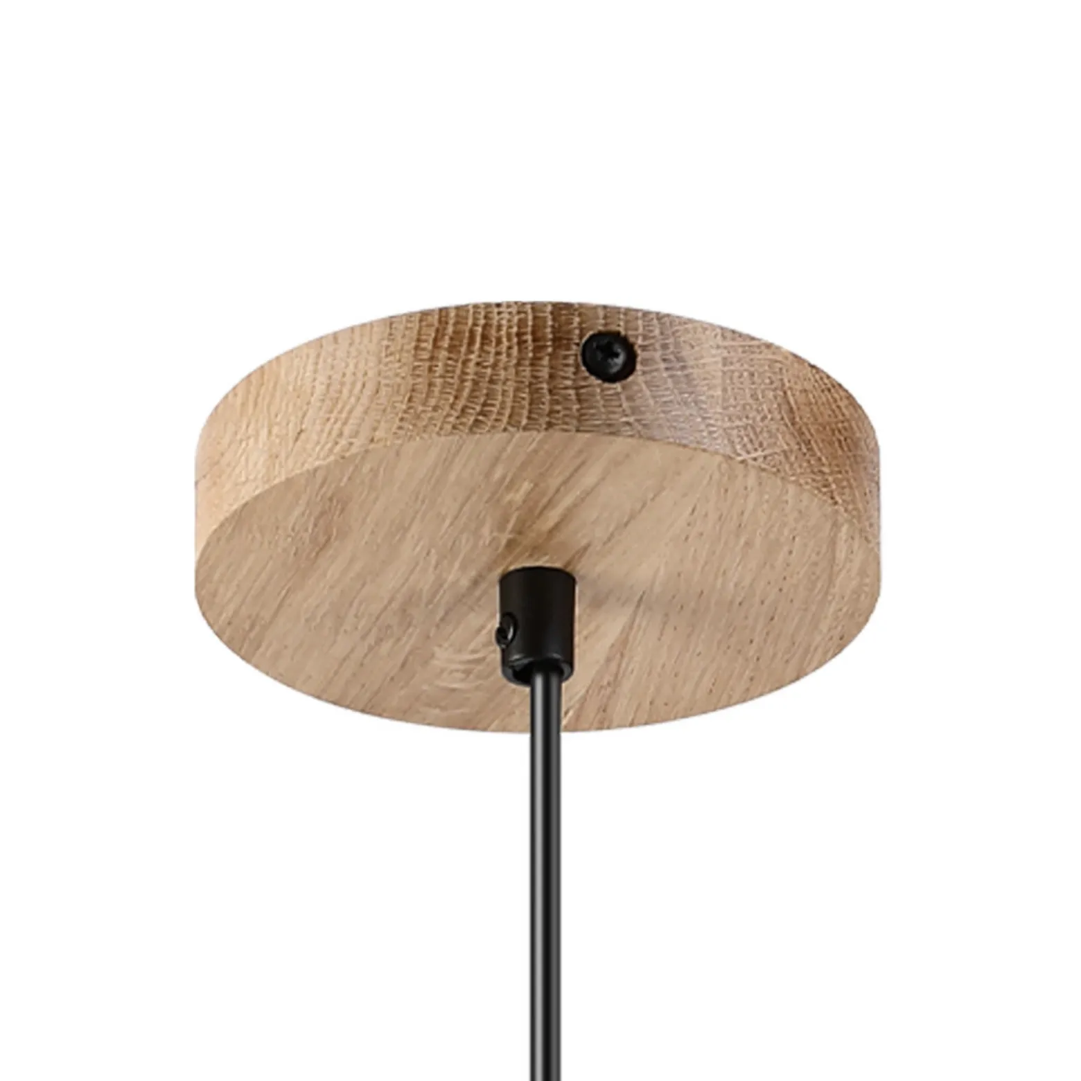 Lámpara colgante Asta, madera de roble/cristal, Ø 28 cm, E27
