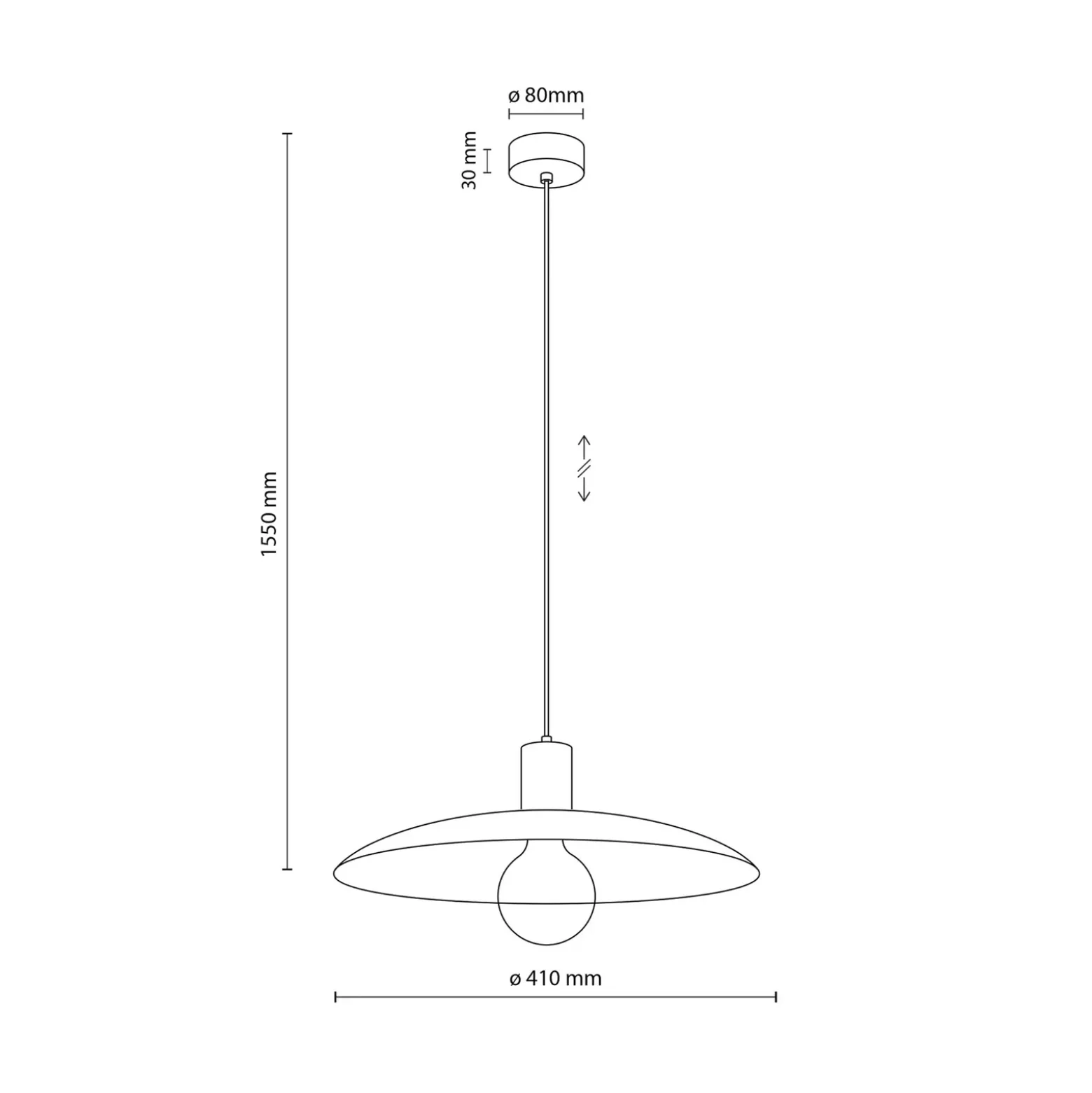 Lámpara colgante Astra, verde, metal, Ø 41 cm, E27