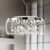 Lámpara colgante Audi vidrio transparente, Ø 50 cm