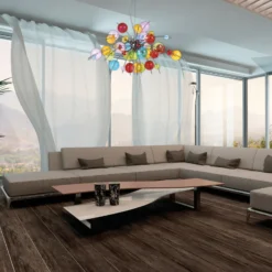 Lámpara colgante Aurinia multicolor Ø 98 cm