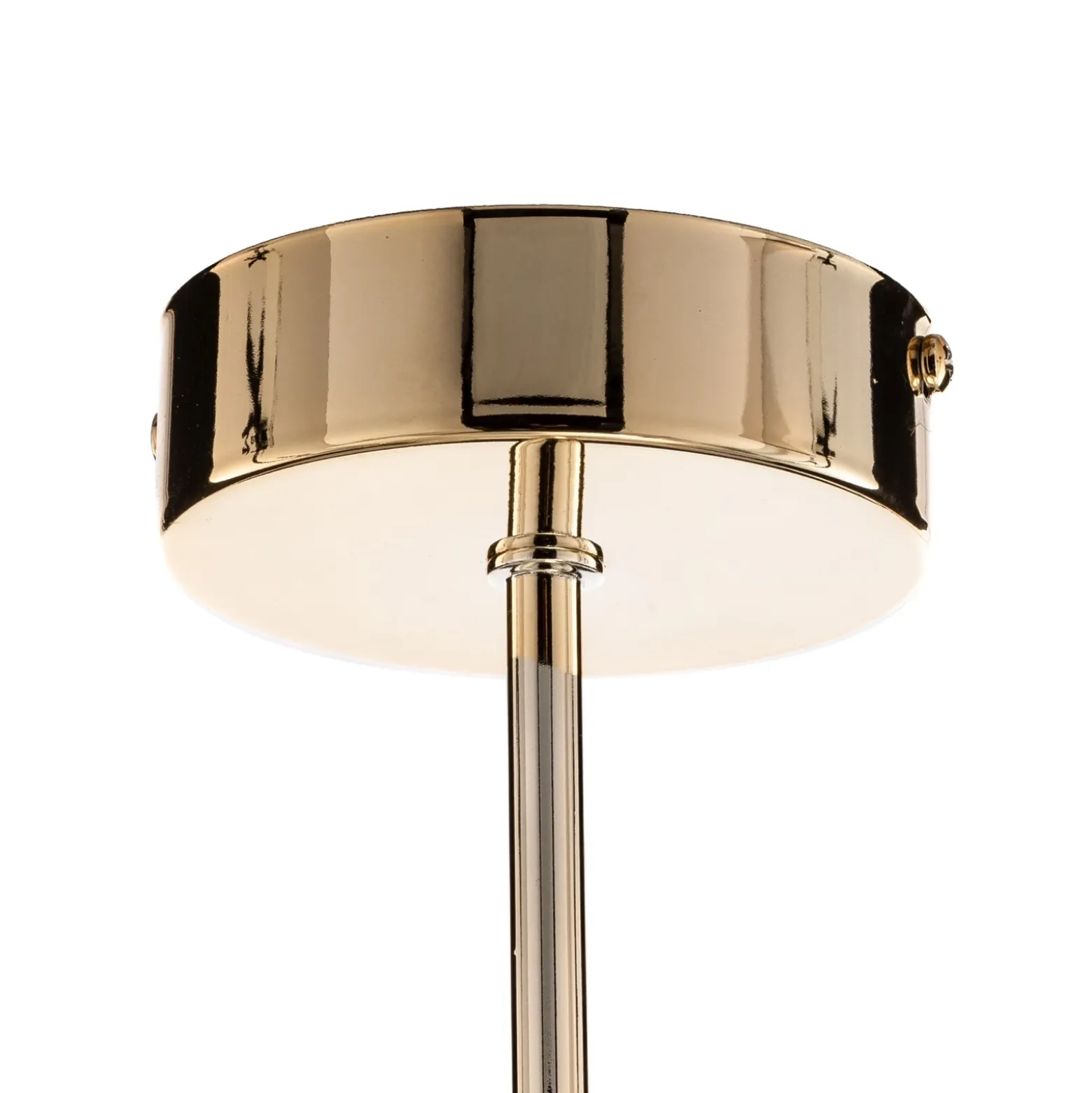 Lámpara colgante Aurora, dorada, 6 luces, cristal, metal