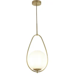 Lámpara colgante Avalon con pantalla de vidrio oro