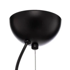 Lámpara colgante AV-5064-1BSY, pantalla de metal y cristal
