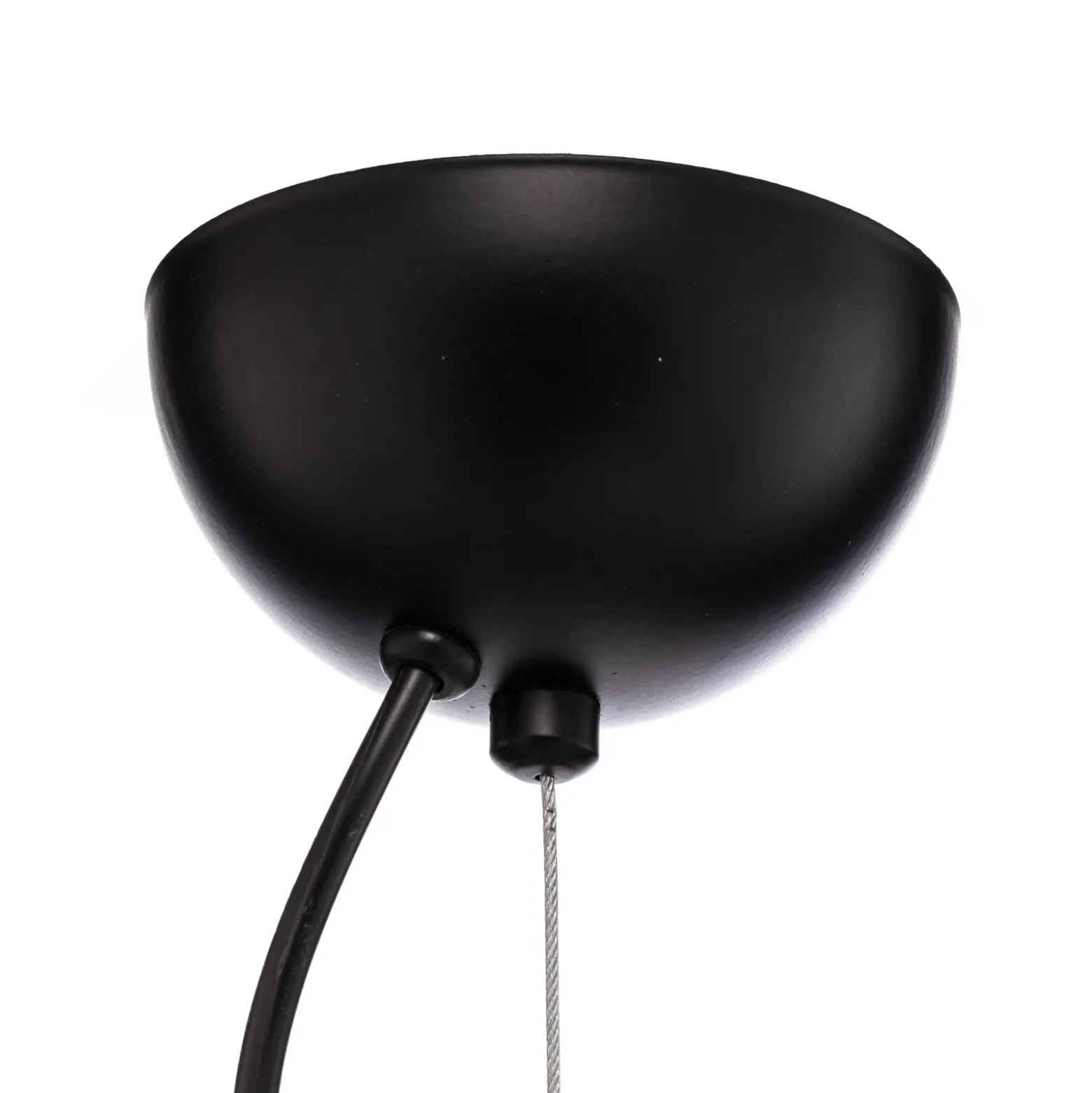 Lámpara colgante AV-5064-1BSY, pantalla de metal y cristal