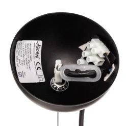 Lámpara colgante AV-5064-1BSY, pantalla de metal y cristal